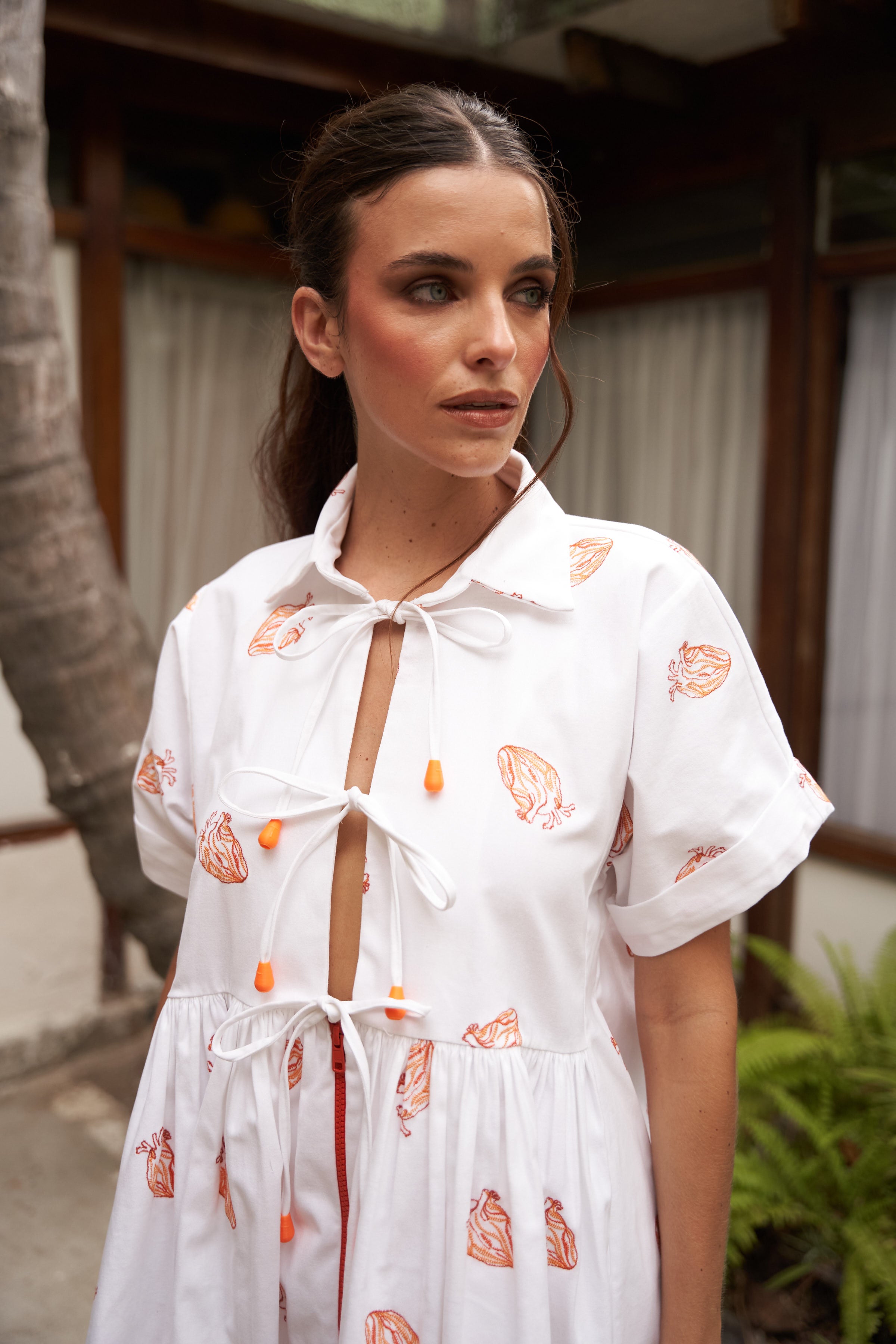 Embroidered Fiji Dress